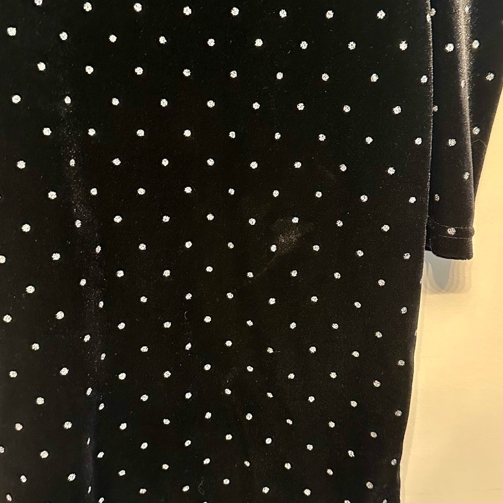 betsey johnson black polka dot dress Velvet Glitter Xs Size:Women 6 YGroup_3308 ZAPAKA Women Black Prom